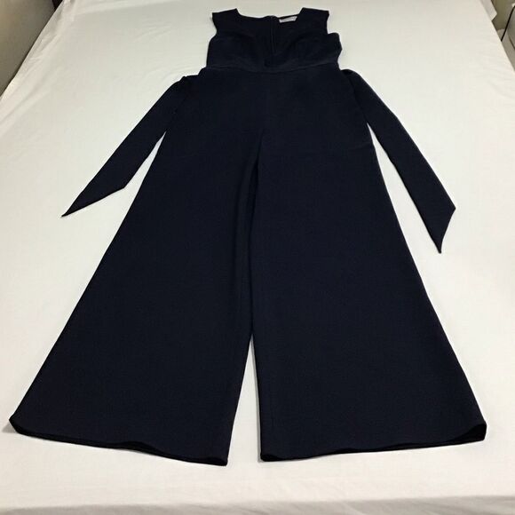 Finders Keepers Blue Essie Sleeveless Belted Wide Leg Pantsuit New Size Large - Picture 10 of 16